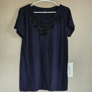 Elegant Casual Top by Banana Republic –‎ Embellished Neckline Medium